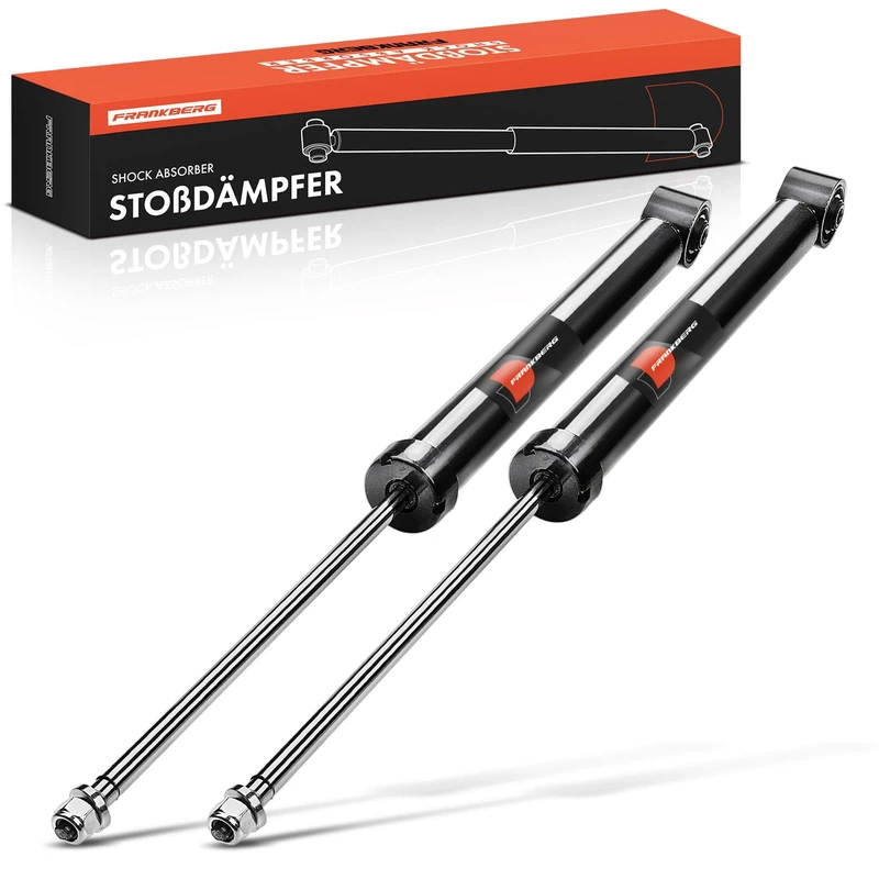 Frankberg 2x Shock Absorber Strut Rear Left Right 640mm Gas pressure Compatible with Golf IV 1J1 Polo 6C1 6R1 Fabia II 542 Polo 9A 9N Replace# 23890,556268
