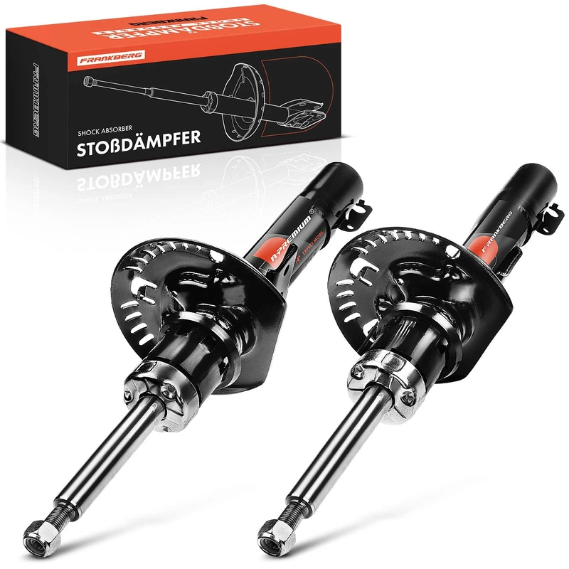 Frankberg 2x Shock Absorber Strut Front Left Right 511mm Gas pressure Compatible with Fabia II 542 Polo 9A 9N Fabia II Estate 545 Replace# 16451, 300032