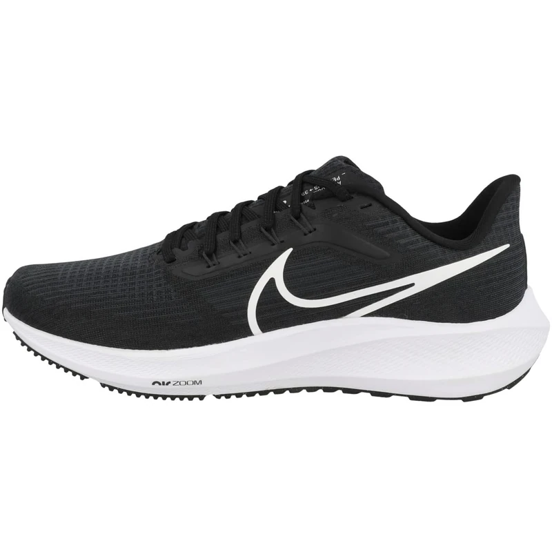 NIKE Men's Air Zoom Pegasus 39 Sneaker, Black White Dk Smoke Grey, 10 UK