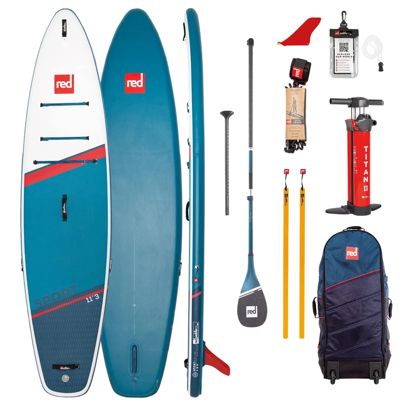 Red Paddle Co 11'3" Sport Paddle Board, 2022 Package (Prime Paddle)