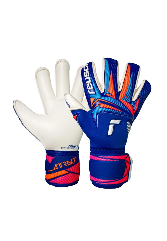Reusch Professional Goalkeeper Gloves Men Adults Extra Strong Grip & Stable Fit Breathable for Training & Play Artificial Grass & Natural Grass Size 7.5-12 Attractive Gold X Roll Finger