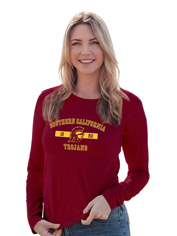 Blue 84 Women's NCAA Officially Licensed Long Sleeve T-Shirt Athletic Team Color, Medium