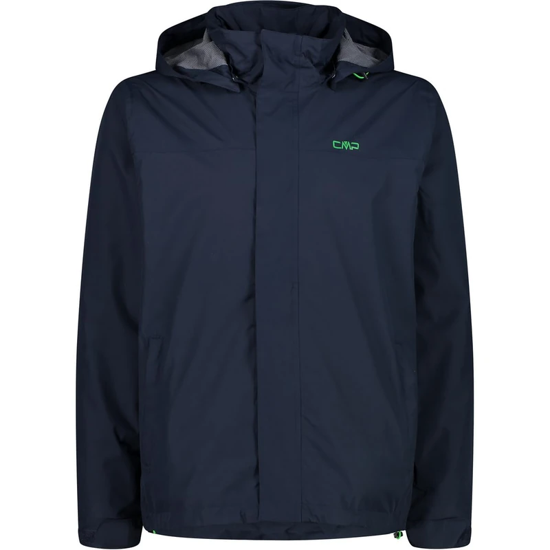 CMP - Man Jacket Snaps Hood, Black Blue, 60