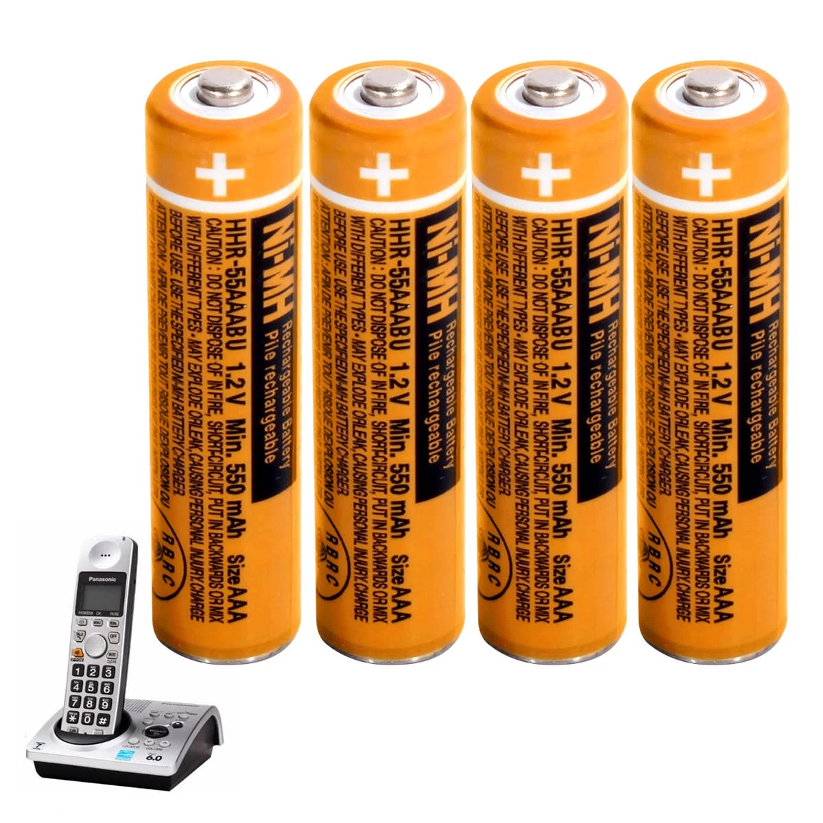 NI-MH AAA Rechargeable Battery 1.2V 550mah 4-Pack AAA rechargeable Batteries for Panasonic BT Gigaset Cordless Phones