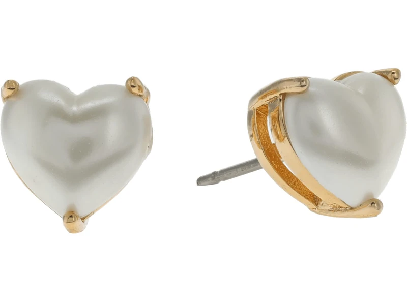 Kate Spade New York Heart Studs, Pearl