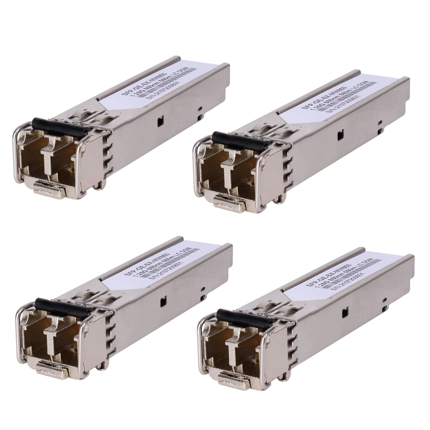 4Pack 1.25G 850nm Multimode SFP LC Transceiver Fiber Module 550 Meters 1000Base-SX LC MMF for Cisco GLC-SX-MMD/SX-MM/SFP-GE-S,Fortinet,Ubiquiti UniFi UF-MM-1G,Meraki MA-SFP-1GB-SX,Mikrotik S-85DLC05D