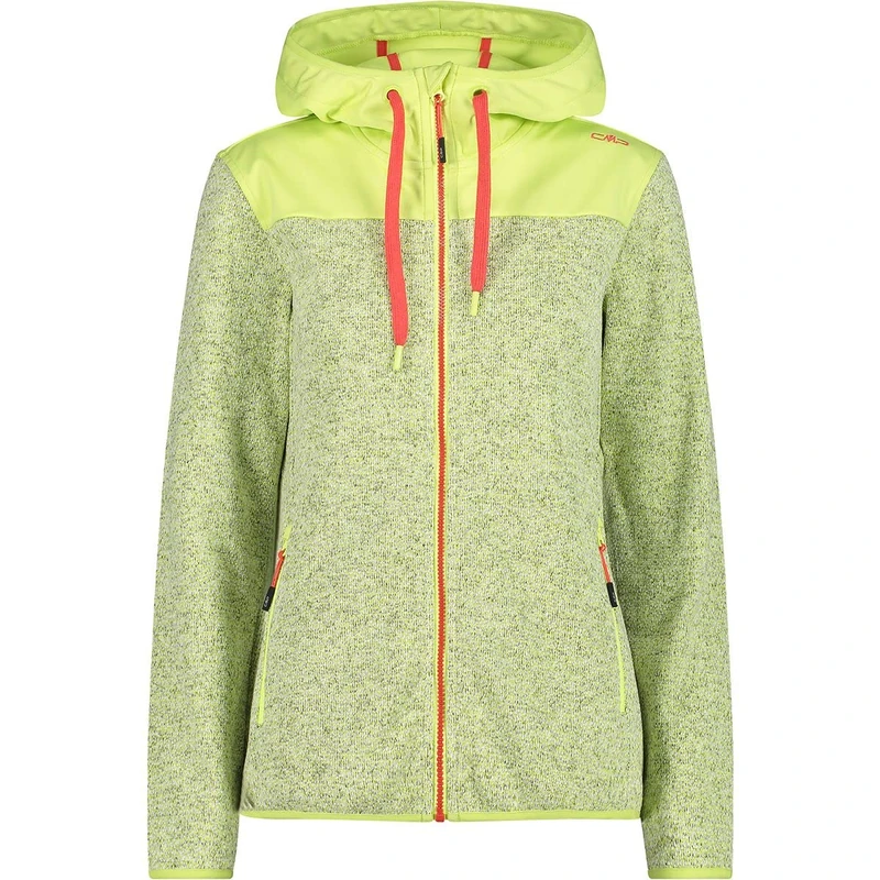 CMP Knit Tech Mélange Fleece Jacket Knit Tech mélange fleece jacket, Man, Ink-Black, 46 Women's