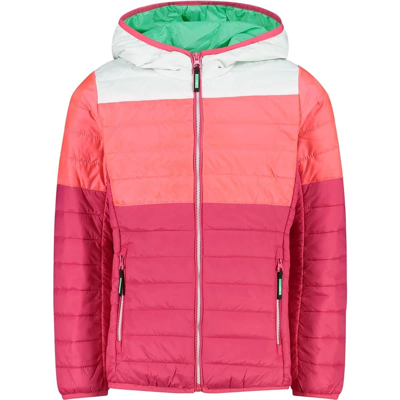 CMP Knit Tech Mélange Fleece Jacket Knit Tech mélange fleece jacket, Woman, Coral-Red Kiss, 56 Girls & Girls