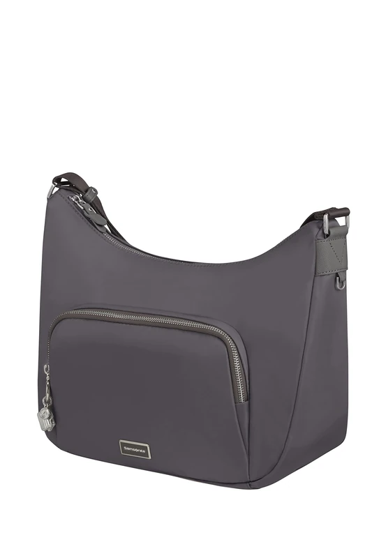 Samsonite Women's Karissa 2.0 Shoulder Bag Messenger Bags (Pack of 1), Eco Dark Grey, M (36 cm), Messenger Bags