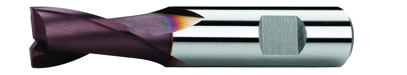 PTG Profiline HSS-Co8 End Mill, DIN 844, Type NR, TIALN, 4 Teeth, 6 mm Nominal Diameter, 57 mm Length, 13 mm Clamping Length 248440310600