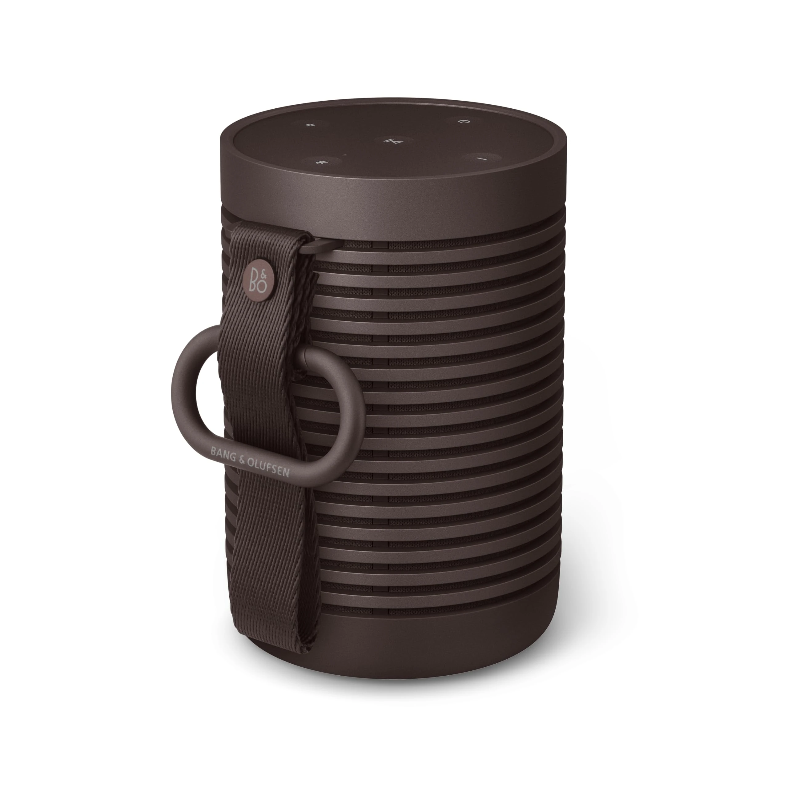 Bang & Olufsen Beosound Explore - High-end Wireless Portable Bluetooth Speaker Loud for Outdoor, Home and Travel, 360 Degree IP67 Waterproof with Playtime Up to 27 Hours - Chestnut