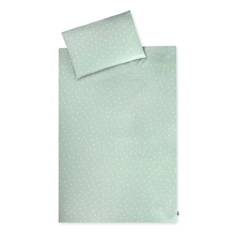 Julius Zöllner Jersey Children's Bed Linen 100 x 135 + 40 x 60 cm, 2-Piece Set Consisting of Duvet Cover and Pillowcase, 100% Jersey Cotton, with Zip, Standard 100 by Oeko-Tex, Star