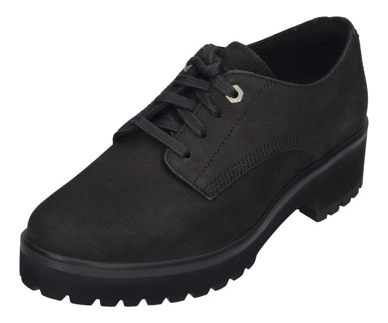 Timberland Women's Carnaby Cool Oxford Sneaker, Black Nubuck, 4 UK