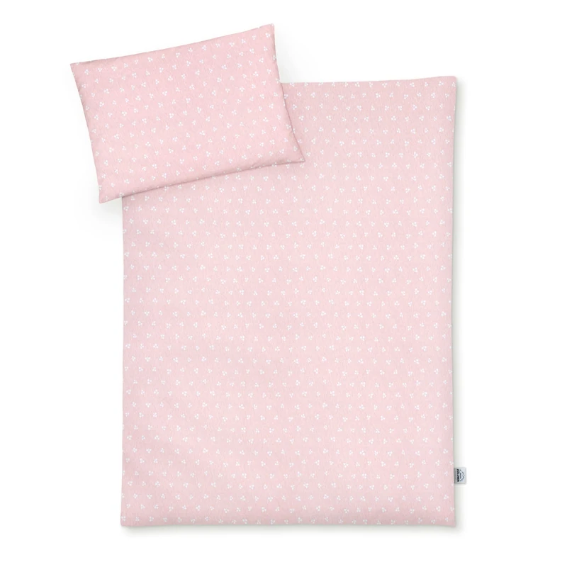 Julius Zöllner Jersey Children's Bed Linen 100 x 135 + 40 x 60 cm, 2-Piece Set Consisting of Duvet Cover and Pillowcase, 100% Jersey Cotton, with Zip, Standard 100 by Oeko-Tex, Leafy