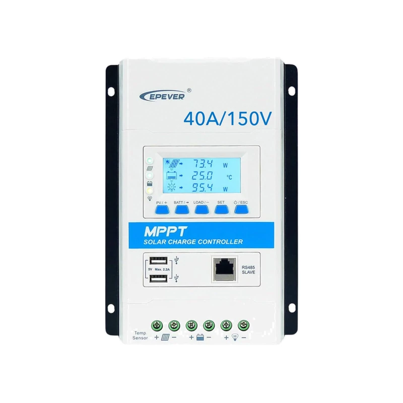 EPEVER® Triron 4215N MPPT Solar Charge Controller Charge Controller 40A, Auto Detection 12/24V Max. PV Input Voltage 150V