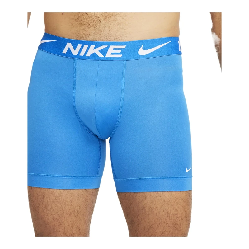 Nike Men's Essential Micro Stretch Boxer Brief Underwear (3-Pack), Photo Blue/Dark Grey/Black, XXL