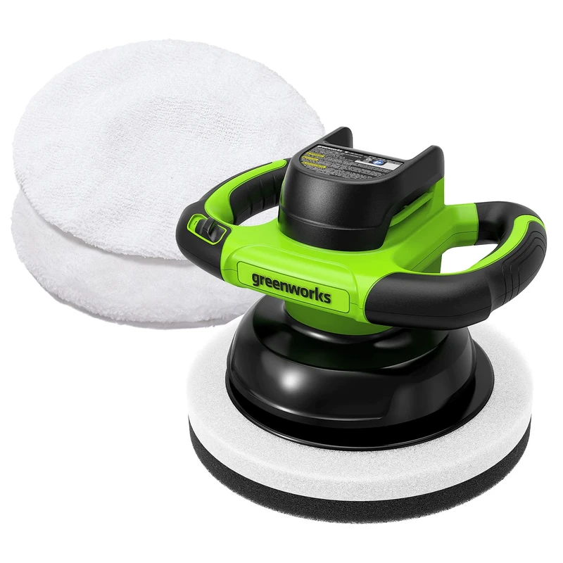 Greenworks G24BU10 Cordless Polisher Buffer Car Polisher, Variable Speed 0-2800rpm, 25cm Deck Size, WITHOUT 24V Battery & Charger