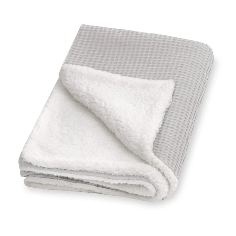 Julius Zöllner Winter Blanket Size 70/100, Made in Germany, 100% Cotton, Oeko-Tex Standard 100, Light Grey