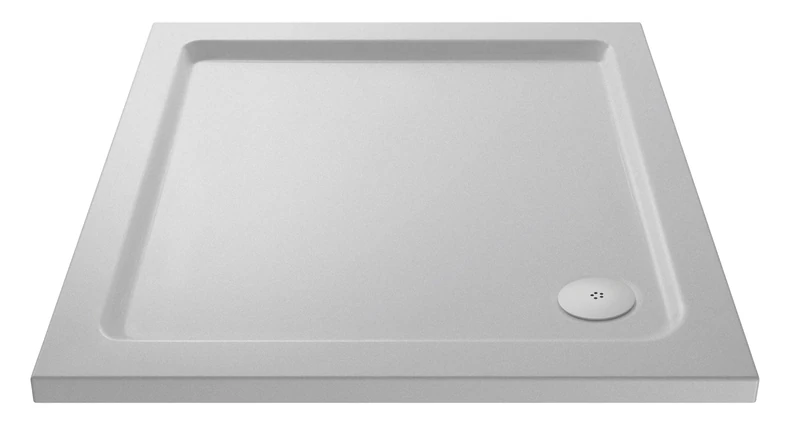 nuie NSR003 Trays Modern Bathroom Slip Resistant Square Shower Tray, 760mm x 760mm, Matt White