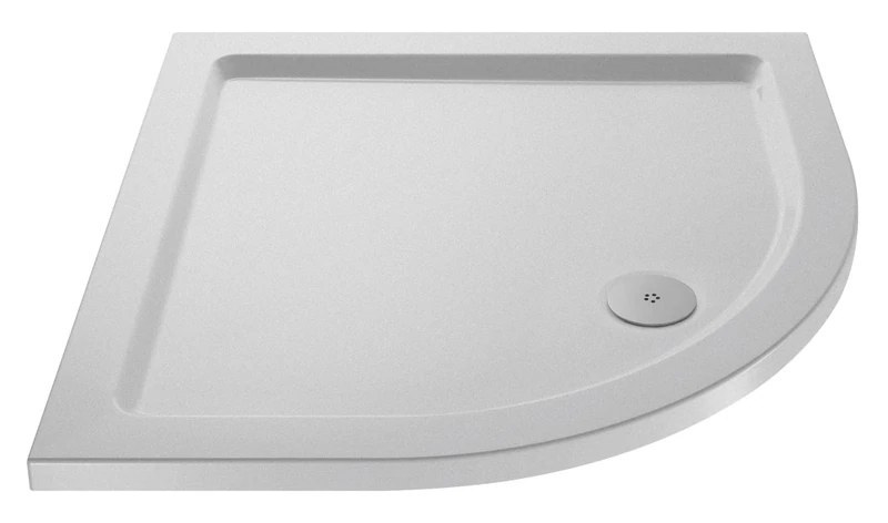 nuie NSR105 Trays Modern Bathroom Slip Resistant Quadrant Shower Tray, 800mm x 800mm, Matt White
