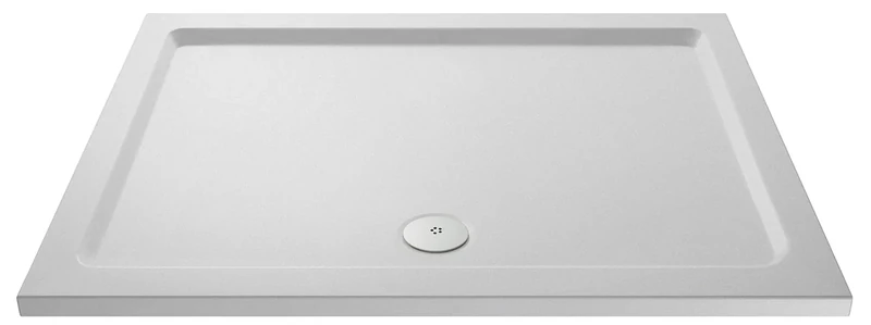 nuie NSR073 Trays Modern Bathroom Slip Resistant Large Rectangular Shower Tray, 800mm x 1800mm, Matt White