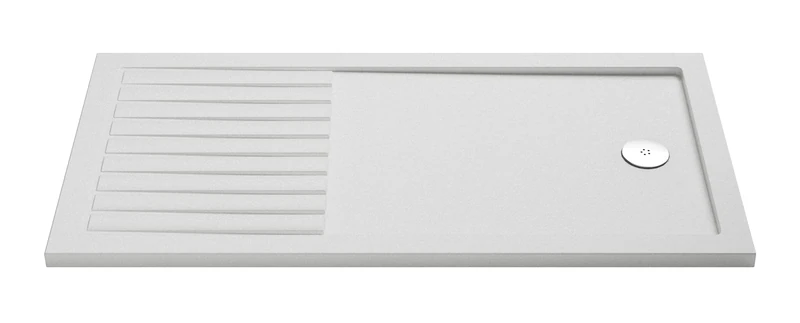 nuie NSR1680 Trays Modern Bathroom Slip Resistant Walk in Shower Tray, 800mm x 1600mm, Matt White