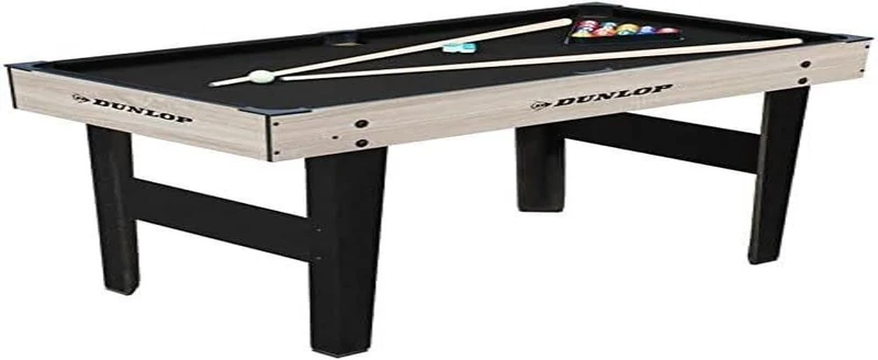 Dunlop Billiard Table - Includes Billiard Accessories - Pack of 22 - MDF - Black