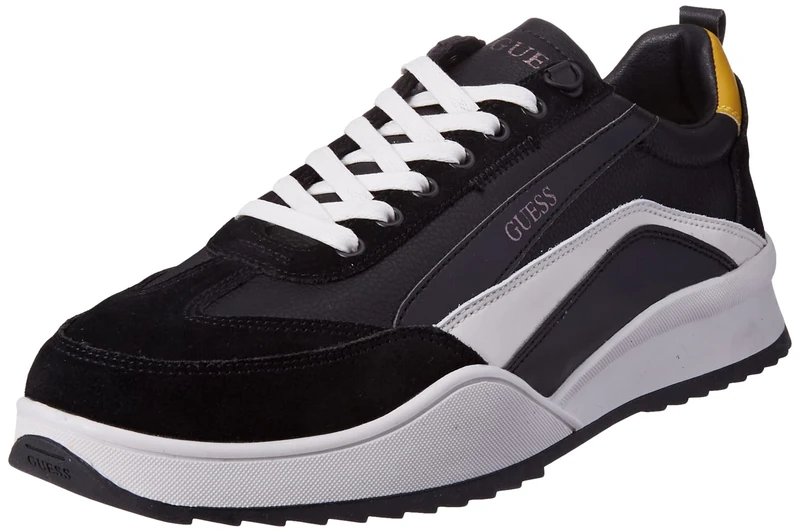 Guess Men's Mount Trainers, White Black, 6.5 UK - Image 1