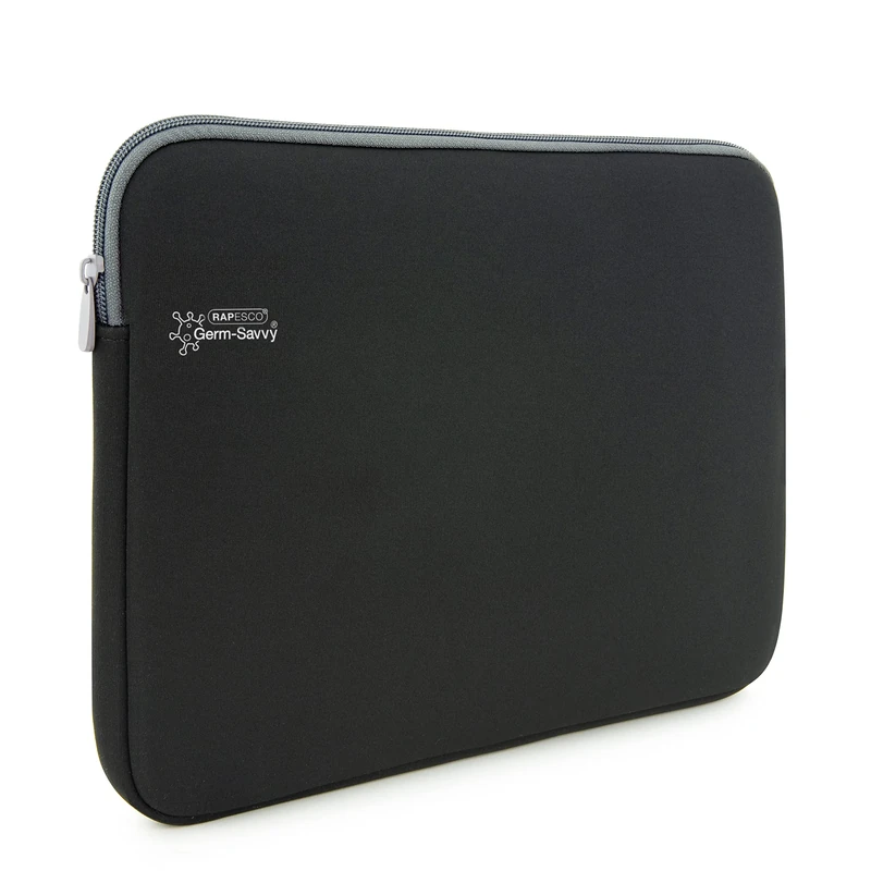 Rapesco 1691 Laptop Sleeve with Antibacterial Protection, Size 11.6”, Black