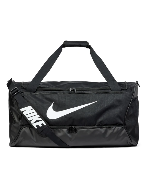 NIKE DO9193-010 NK BRSLA L DUFF - 9,5 (95L) Sports backpack Unisex Adult BLACK/BLACK/WHITE Size 1SIZE