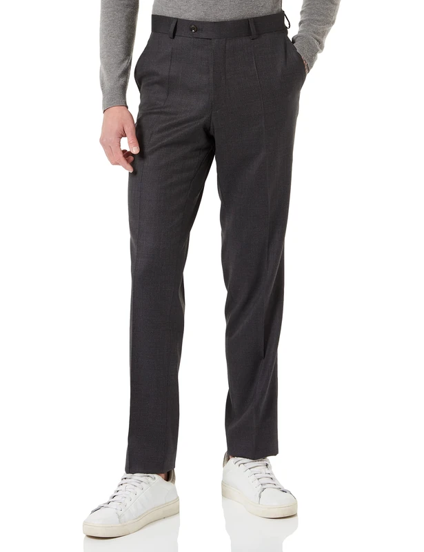 CARL GROSS Men's CG Stevenson Suit Trousers, Grey, Regular