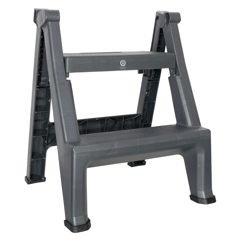 Imperial Riding IRH Clever Fold Step Stool Polypropylene with Non-Slip Surface, Maximum Load 150 kg, Grey, 1 Size - Image 1