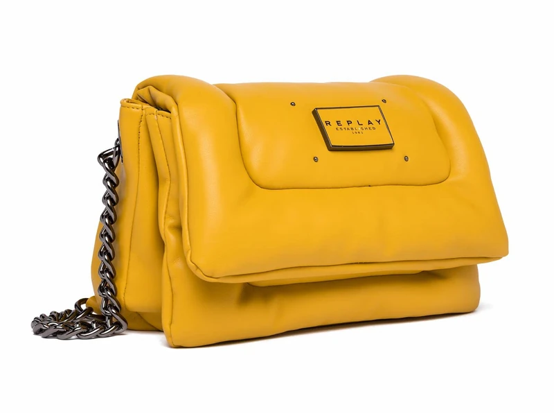 REPLAY Ladies Fw3336 Shoulder Bag, One Size, 160 Dk Yellow, L 24 X H 17 X D 9,5 CM