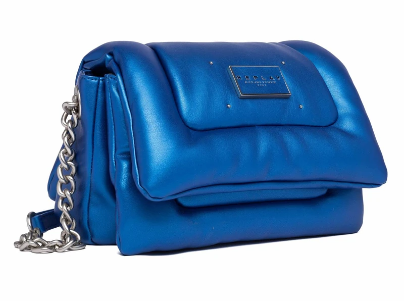 REPLAY Women's Fw3336 Shoulder Bag, 532 Laminated Blue, L 24 X H 17 X D 9,5 CM