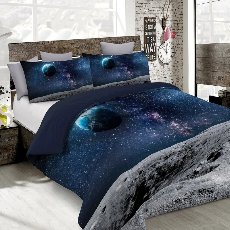 Italian Bed Linen MB HOME ITALY, Goodnight Duvet Cover Set, Earth, Double