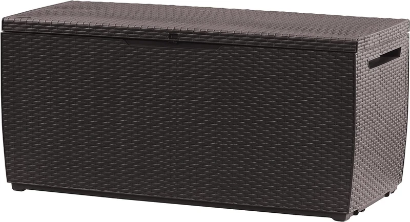 Keter Capri – Outdoor Storage Chest, Capacity 305L, Resin, Brown, Garden and Terrace, 54 x 123 x 57 cm - Image 1