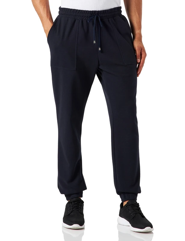 Trigema Men's 676094 Track Pants, Navy, S