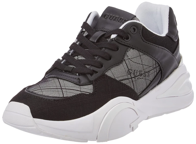 Guess Women's Beasts Gymnastics Shoe, Black, 4 UK