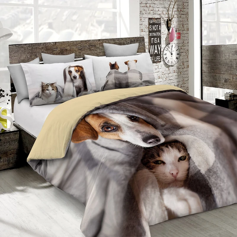 Italian Bed Linen MB HOME ITALY, Goodnight Duvet Cover Set, Peggy, Double