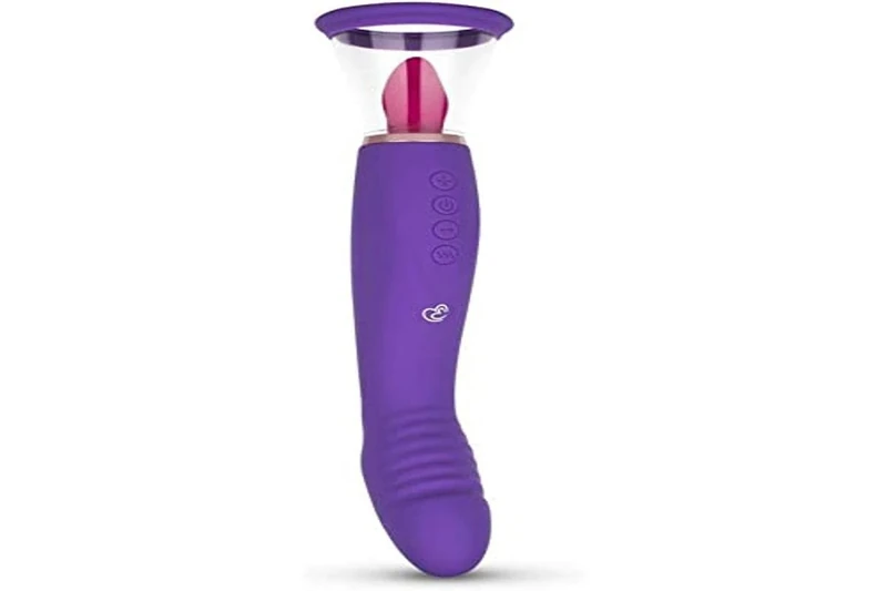 Pleasure Pump with G-Spot Vibrator - Purple - Image 1