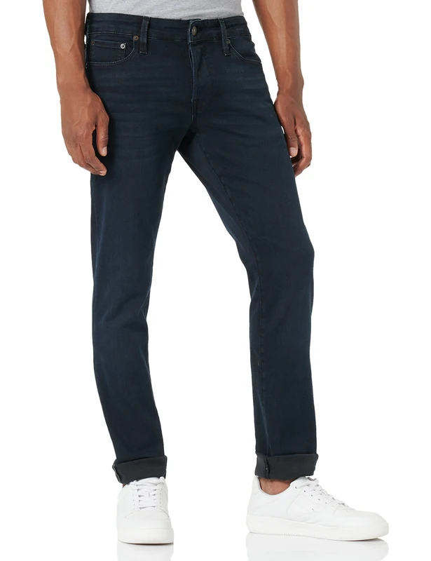 JACK & JONES Glenn Icon JJ 556 LID Male Slim Fit Jeans, Blue Denim, 28 W/ 30 L