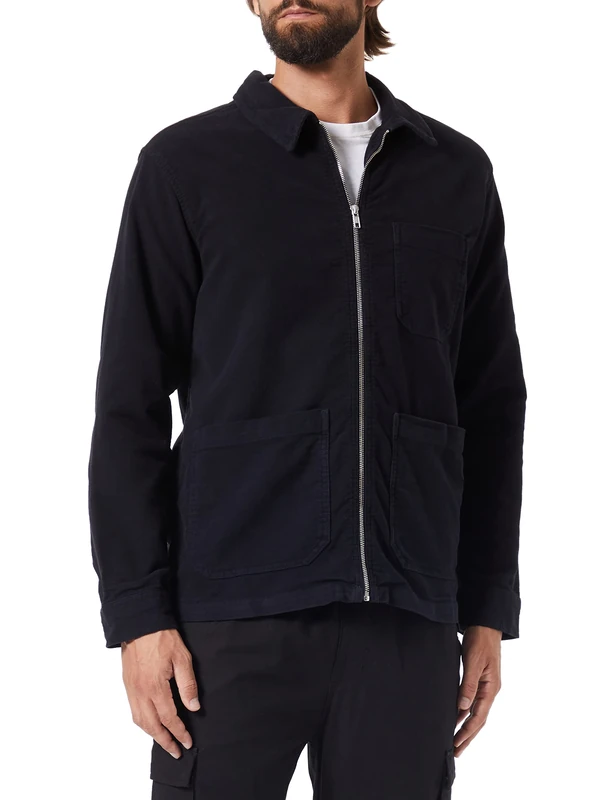 BY GARMENT MAKERS Sustainable; obviously! Unisex Matt Moleskin Jacket, Jet Black, S - Image 1