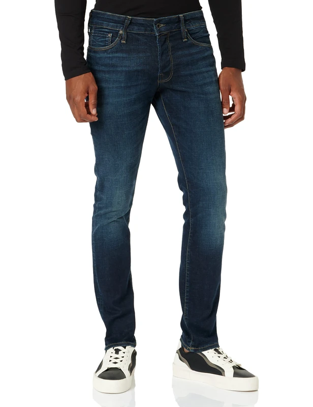 JACK & JONES Male Slim Fit Jeans Glenn Icon JJ 559, Blue Denim, 36 W/34 L