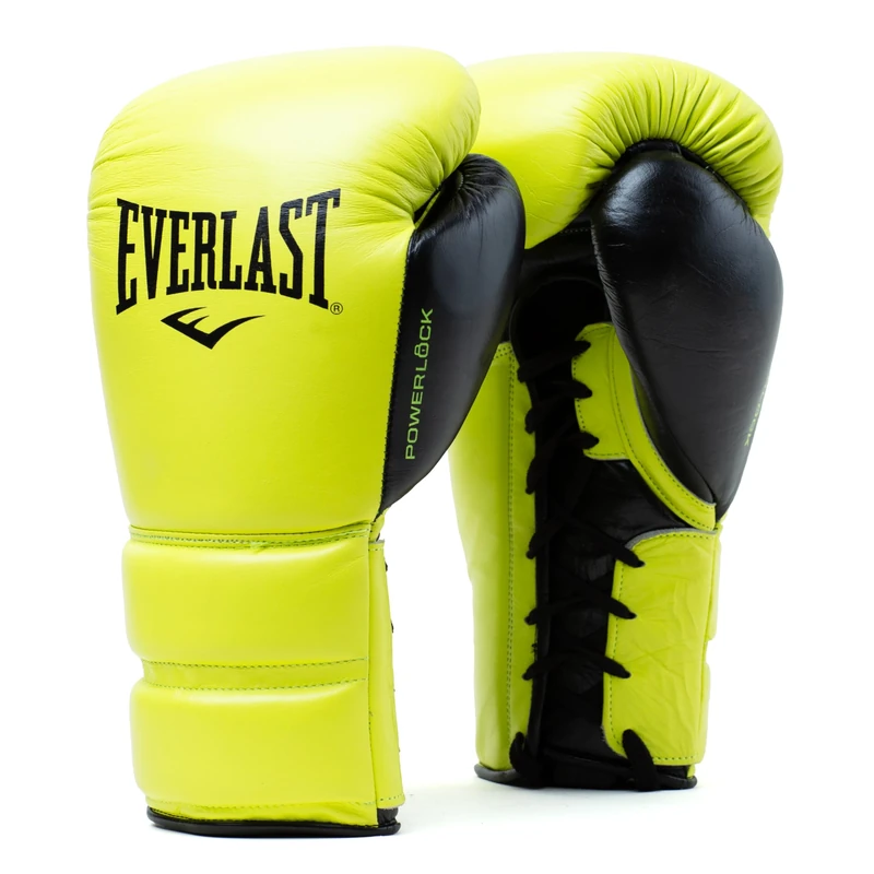 Powerlock2 Pro Laced Training Gloves (Neon Yellow, 14oz)