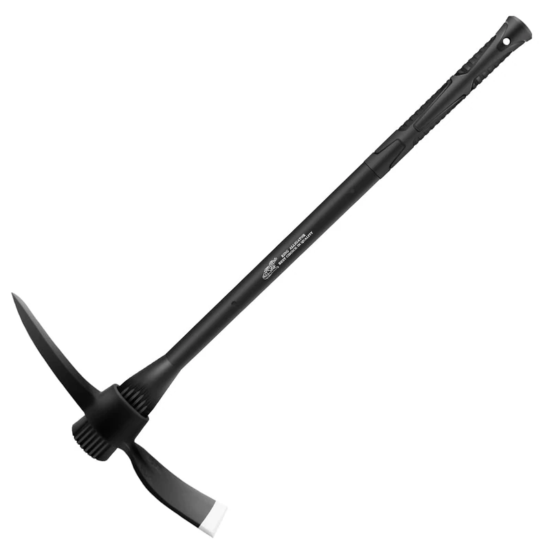 glorousamc Forged Adze Pick, Weeding Mattock Hoe Pick Mattock with Fiberglass Handle, Garden Pick, Great for Loosening Soil, Archaeological Projects (5LB-with 36" Fiberglass Handle)