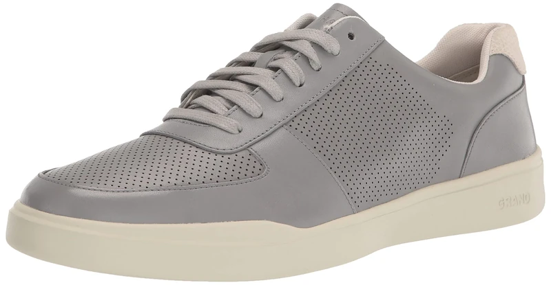 Cole Haan Men's Grand Crosscourt Modern Perforated Sneaker, Monument Suede/Nubck, 11 Wide
