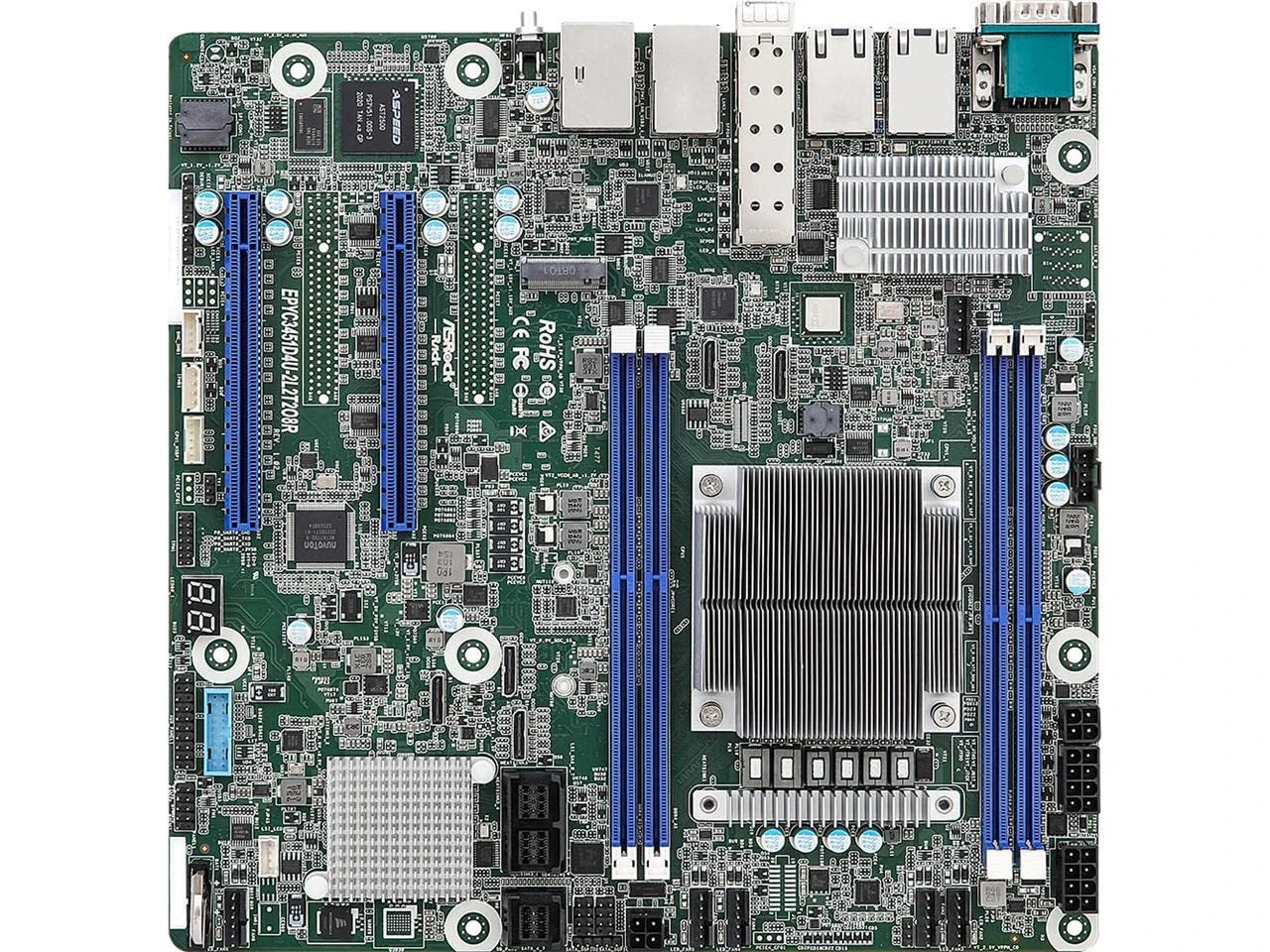 AsRock Rack EPYC3451D4U-2L2T2O8R Micro-ATX Server Motherboard, AMD EPYC™ Embedded 3451, SoC SP4
