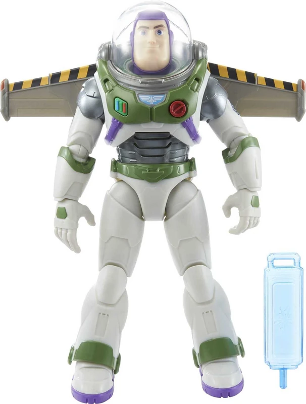Disney and Pixar Lightyear Toys, Talking Buzz Lightyear Action Figure with Liftoff Vapor Trail, 20 Sounds, Jetpack with Expanding Wings, HHK15
