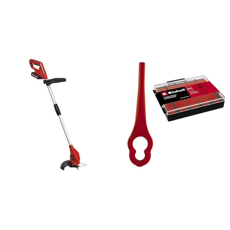 Einhell GC-CT 18/24 Li Power X-Change 18V Cordless Strimmer With Battery And Charger, Includes 20 x Blades | Lawn Trimmer Kit & 3405736 Ersatzmesser-Box PXC Trimmer Grass Accessories