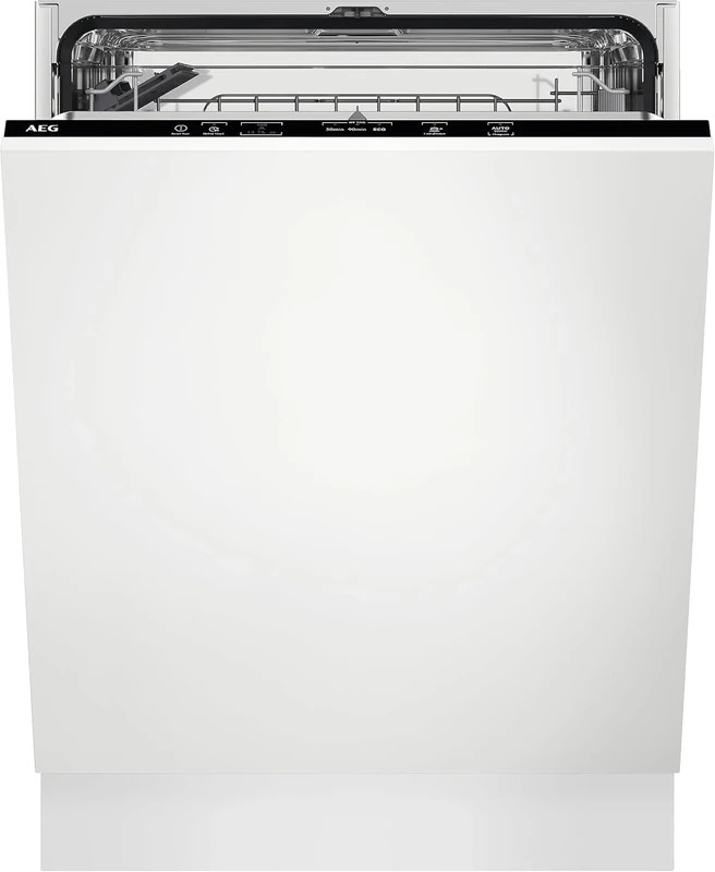 AEG 5000 Series Built-In Fully Integrated Full Size Dishwasher, FSB42607Z, AirDry Technology, 13 Place Settings, 60cm, White, E Rated Energy